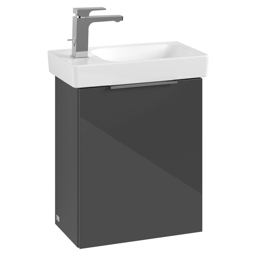 Cutout image of Villeroy & Boch Architectura Grey 480mm Wall-Hung Vanity Unit & Basin